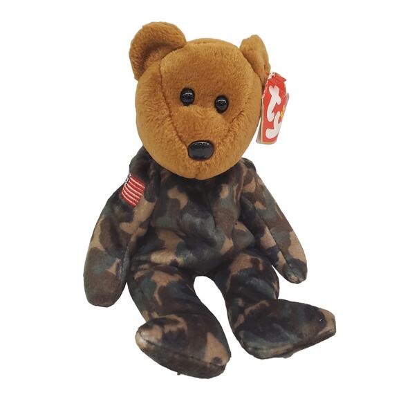 Ty Beanie Babies Hero Military Bear USO Vintage Military Support Bears - Picture 10 of 10